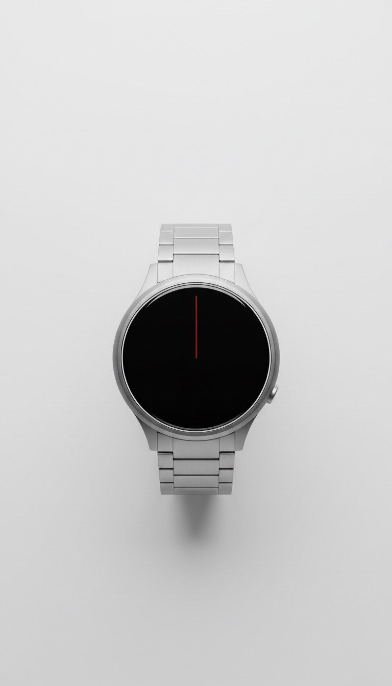 Reloj inteligente minimalista de acero inoxidable